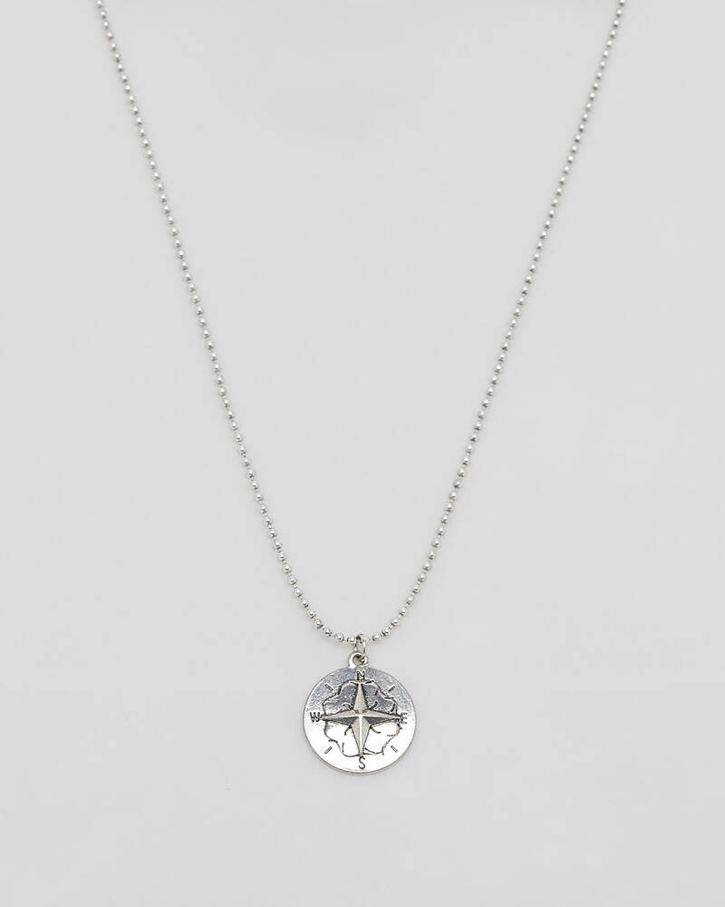 Classics 77 Antique Compass Pendant Necklace for Mens
