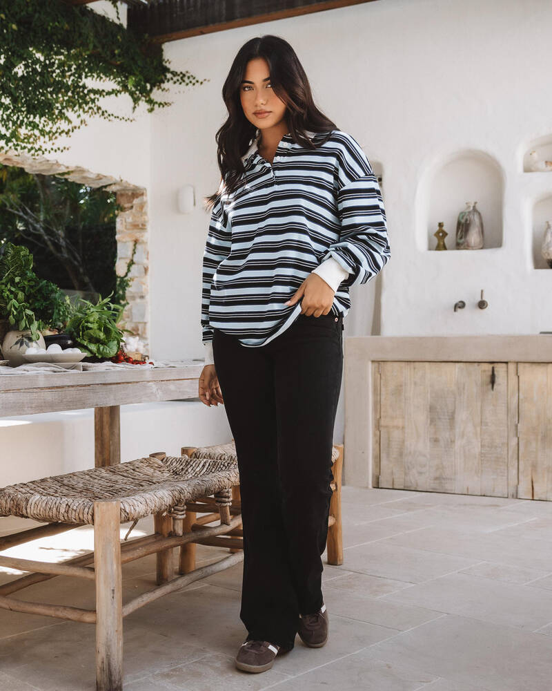 Mooloola Gwen Stripe Long Sleeve Top for Womens