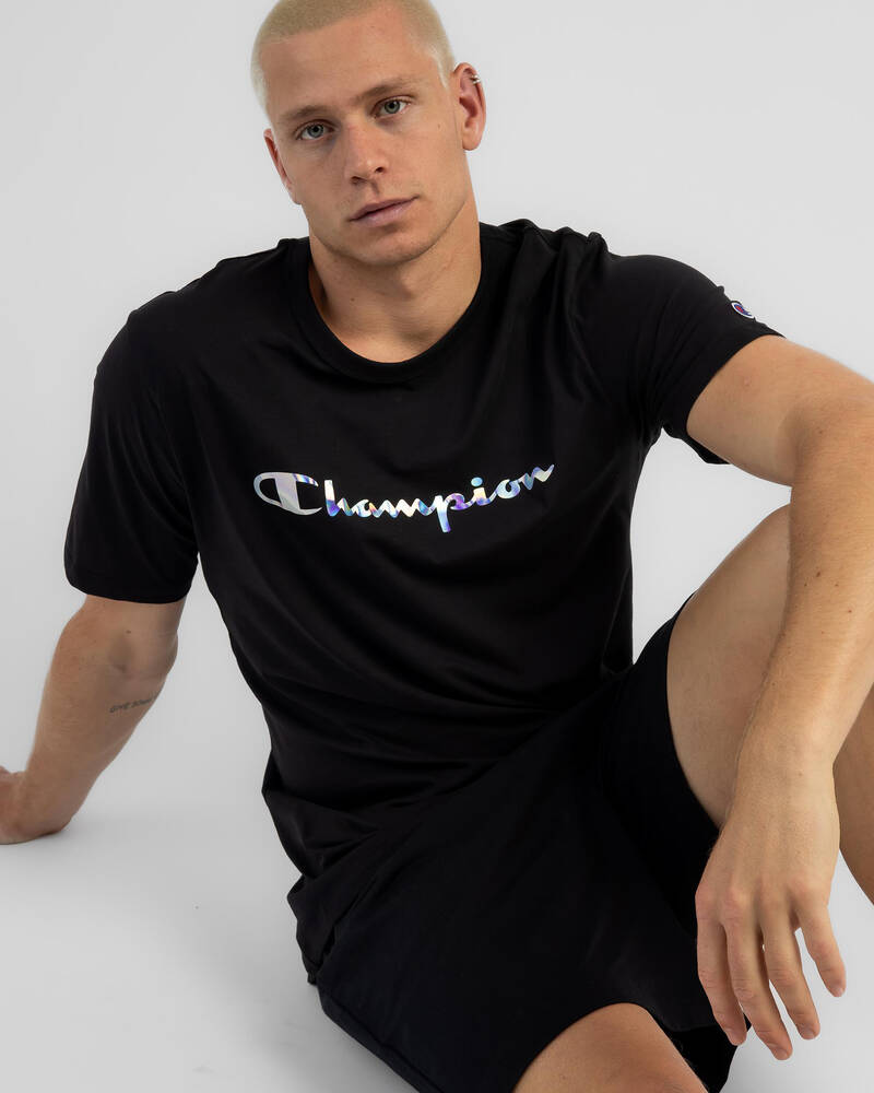 Champion Foil Script T-Shirt for Mens