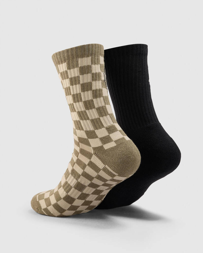 Santa Cruz Breaker Check Opus Dot Crew Socks 2 Pack for Mens