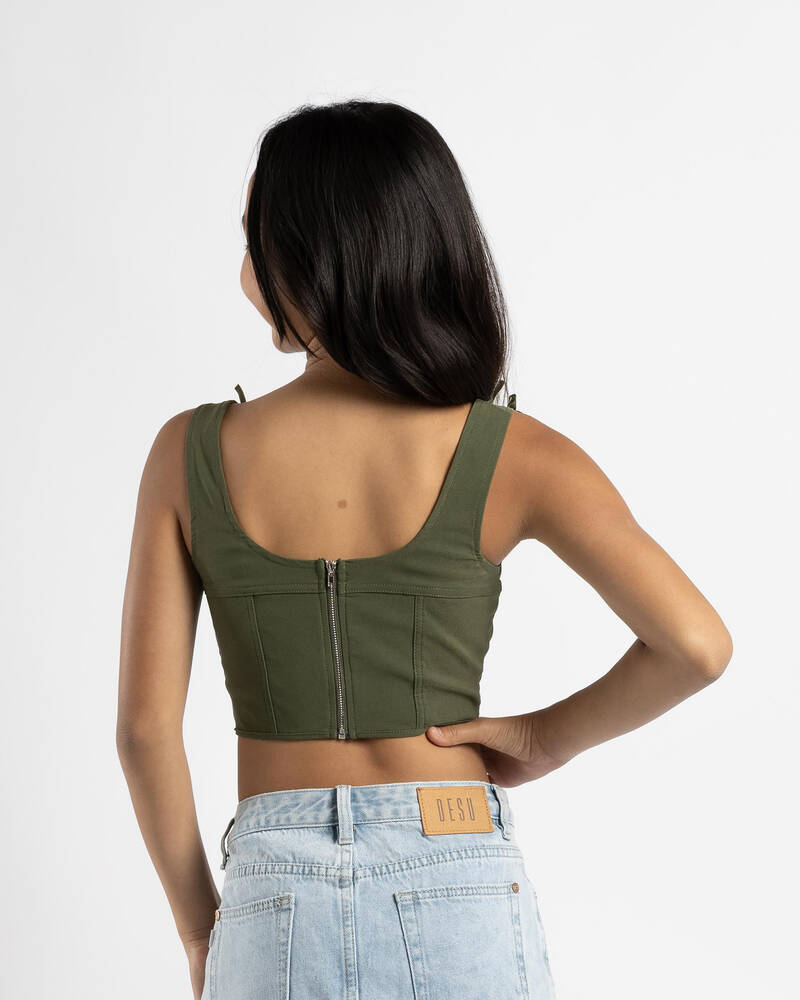 Ava And Ever Girls' Joey Lace Up Top for Womens