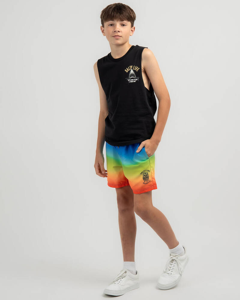 Salty Life Boys' Interfuse Elastic Waist Shorts for Mens