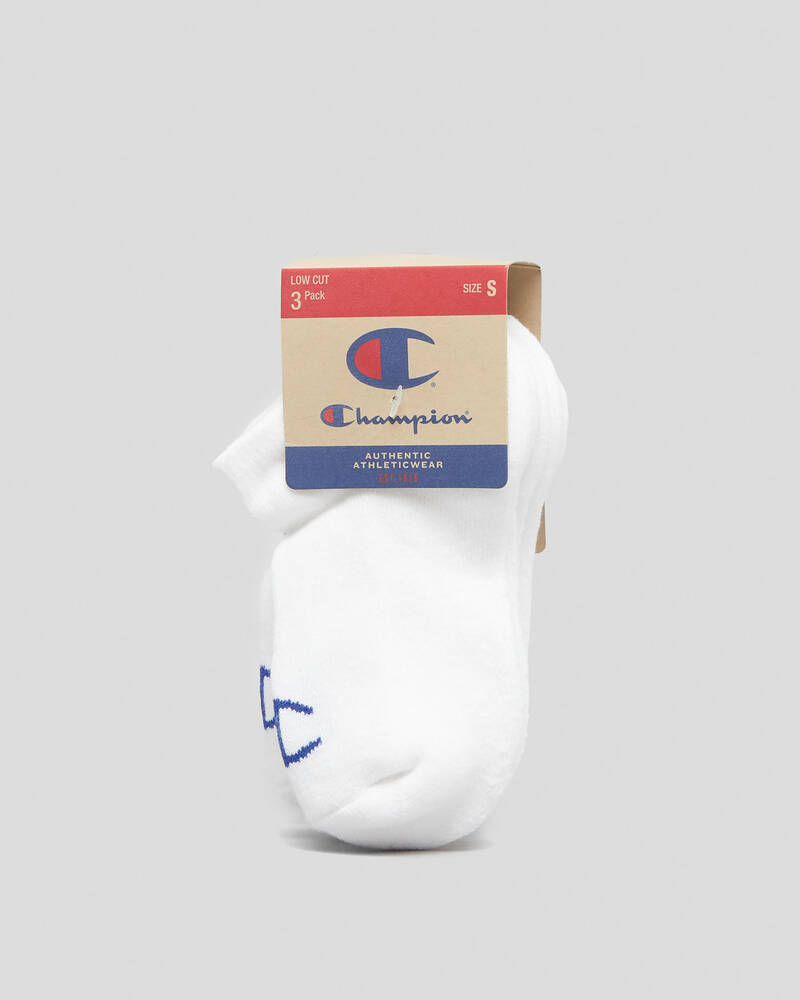 Champion Toddlers' C Logo Low Cut Socks 3 Pack for Mens