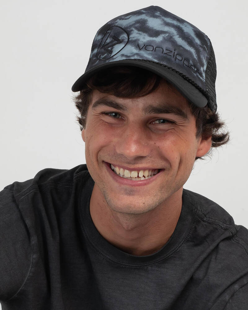 VonZipper Moby Tie Dye Collection Trucker Cap for Mens
