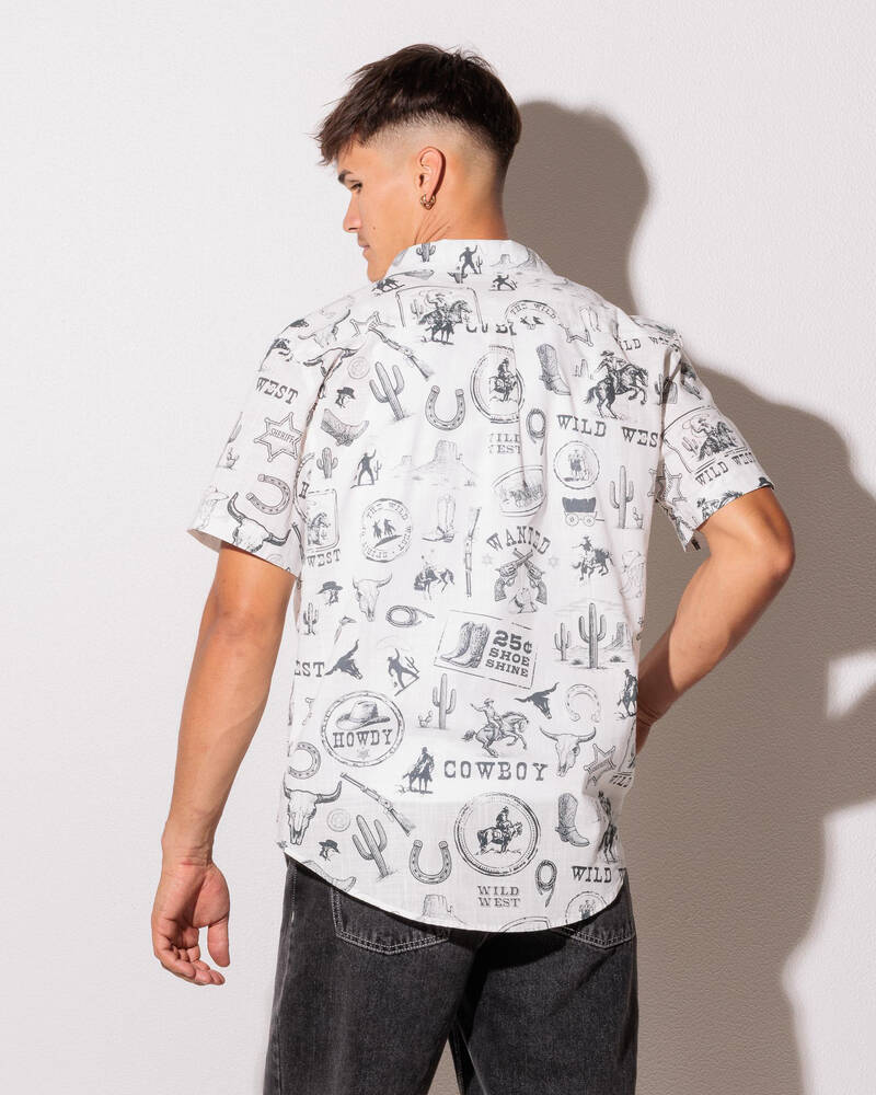 Double Diamond Ranch Wild West Short Sleeve Shirt for Mens