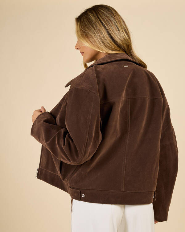 Ava And Ever Jagger Faux Suede Jackets for Womens