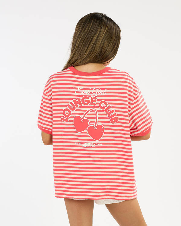 Eve Girl Girls' Lounge Club Stripe T-Shirt for Womens