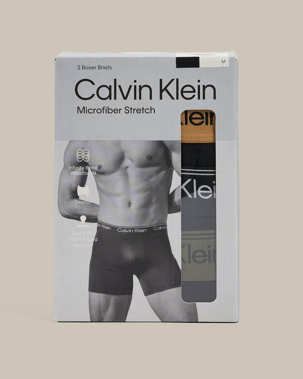 Calvin Klein Microfiber Stretch Boxer Brief 3 Pack for Mens