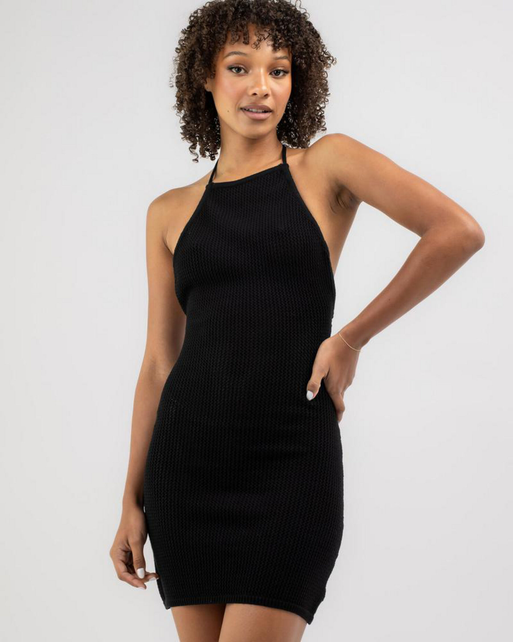 Shop Ava And Ever Grace Knit Dress In Black - Fast Shipping & Easy