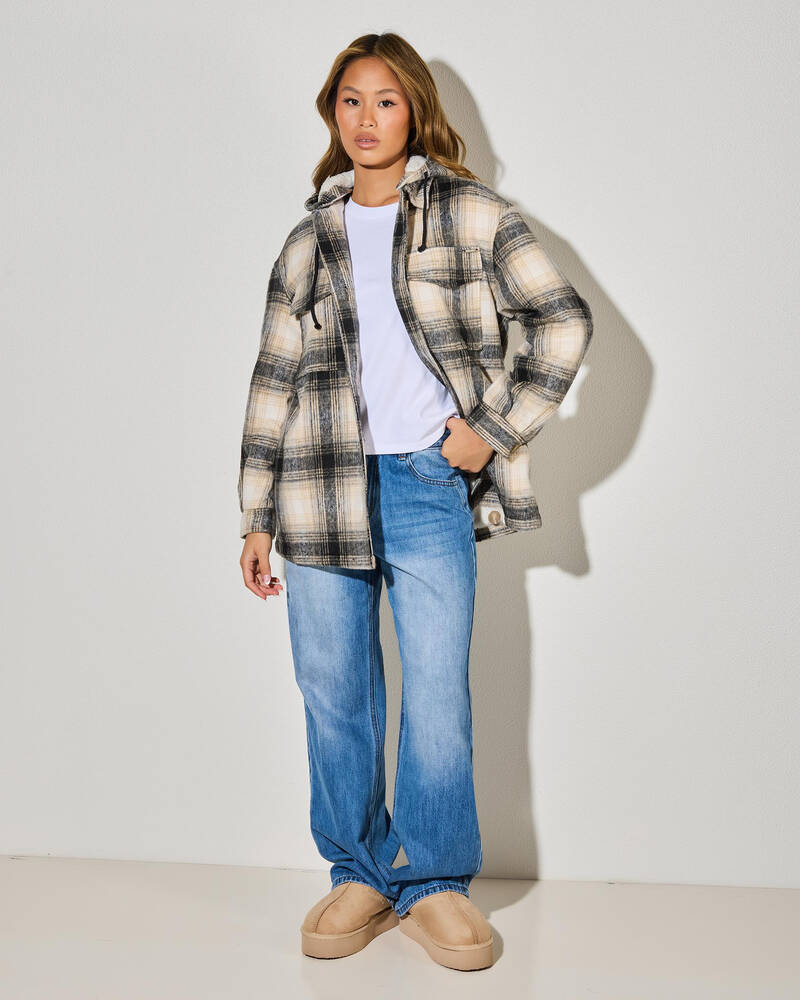 Mooloola Flynn Hooded Shacket for Womens