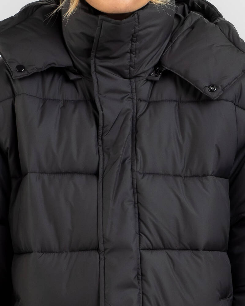 Roxy Step Out Longline Hooded Puffer Jacket for Womens