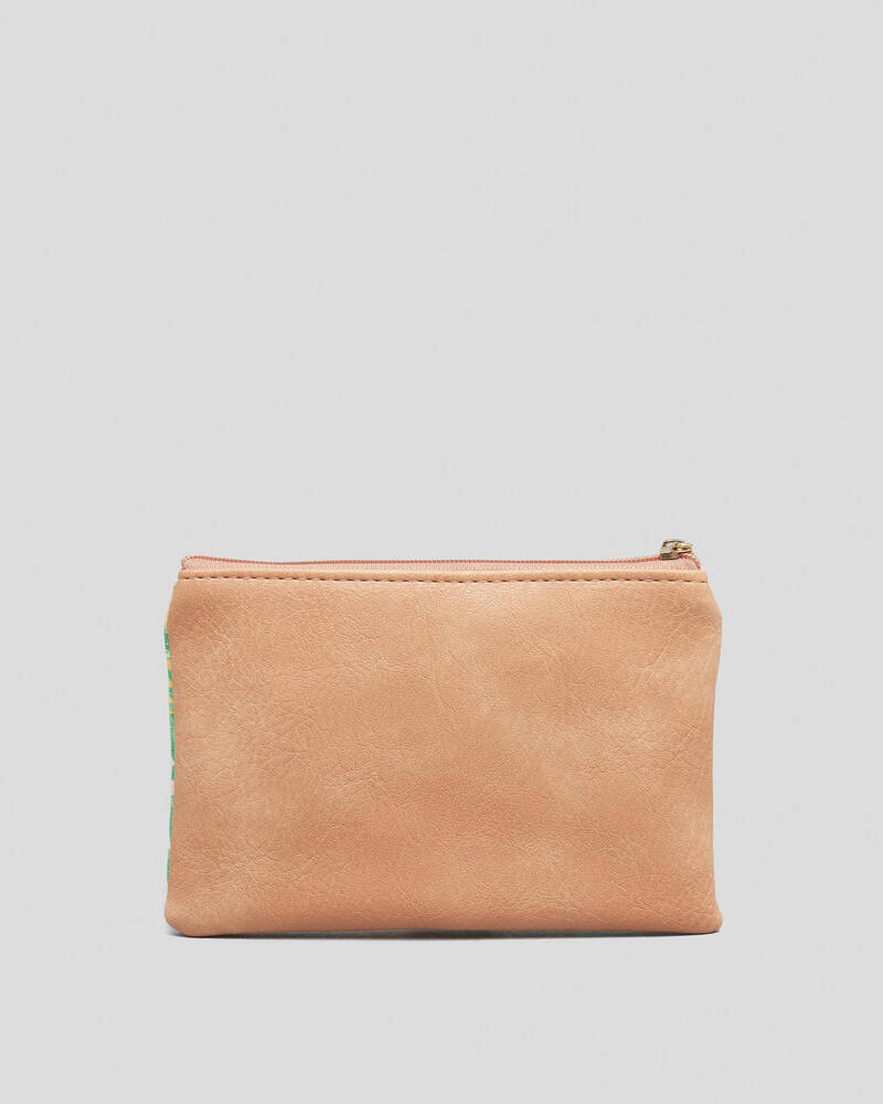 Shop Billabong Soft Rave Coin Purse In Green Fast Shipping & Easy