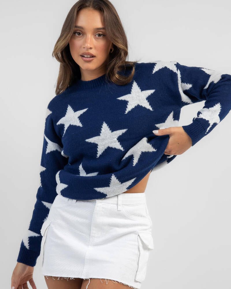 Ava And Ever Vice President Crew Neck Knit Jumper for Womens