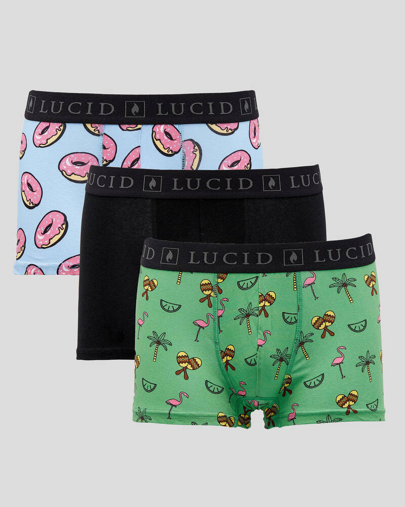 Lucid Social Boxer Shorts 3 Pack for Mens