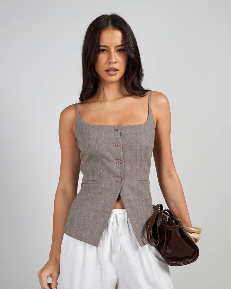 Ava And Ever Koda Herringbone Vest for Womens