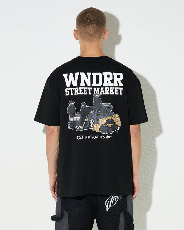 Wndrr Street Market Box Fit T-Shirt for Mens