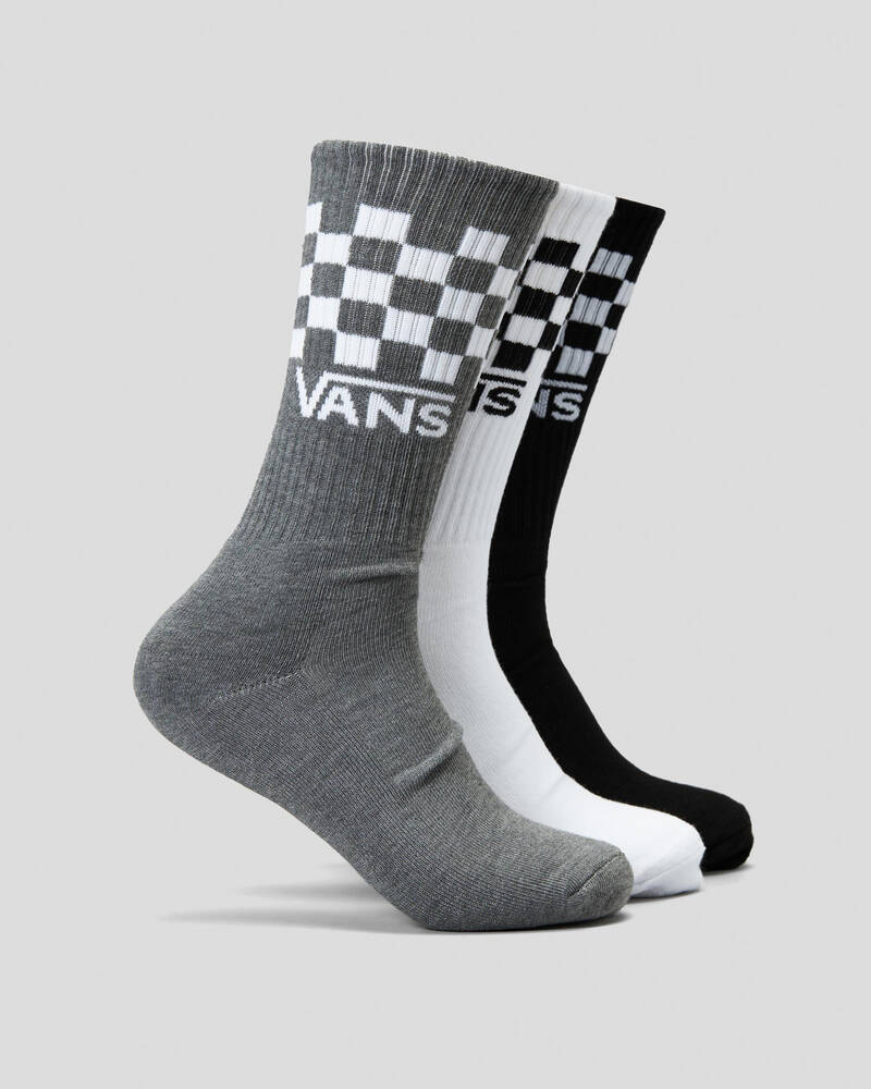 Vans Classic Check Crew Socks 3 Pack for Mens