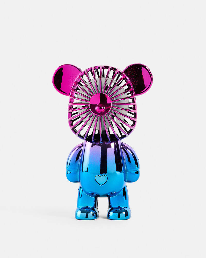 Get It Now USB Plated Bear Hand Fan for Unisex