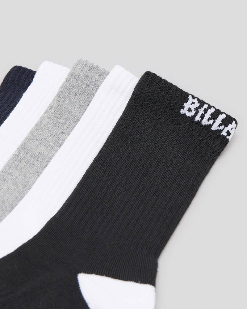 Billabong Boys' Sport Socks 5 Pack for Mens