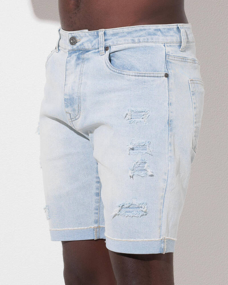 Lucid Rhodes Denim Walk Shorts for Mens