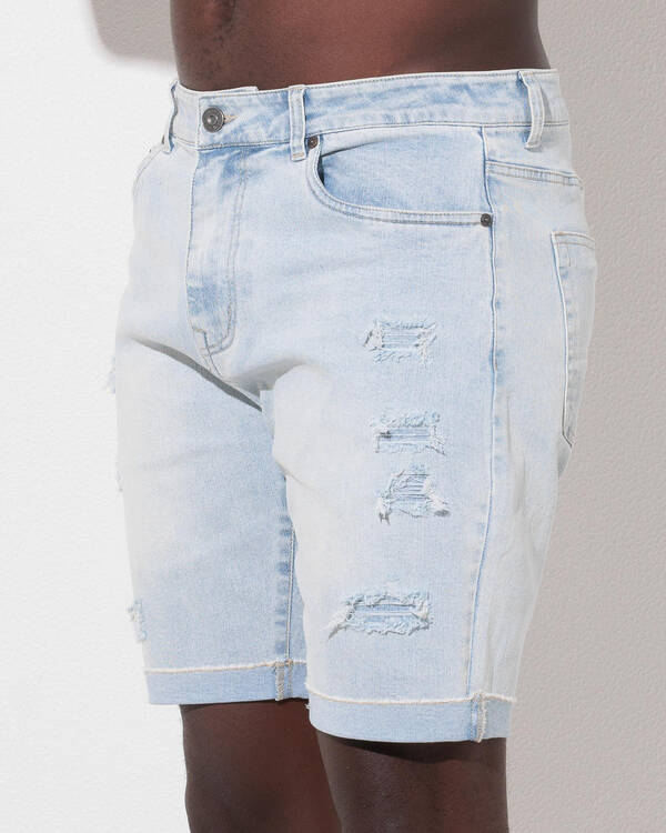 Lucid Rhodes Denim Walk Shorts for Mens