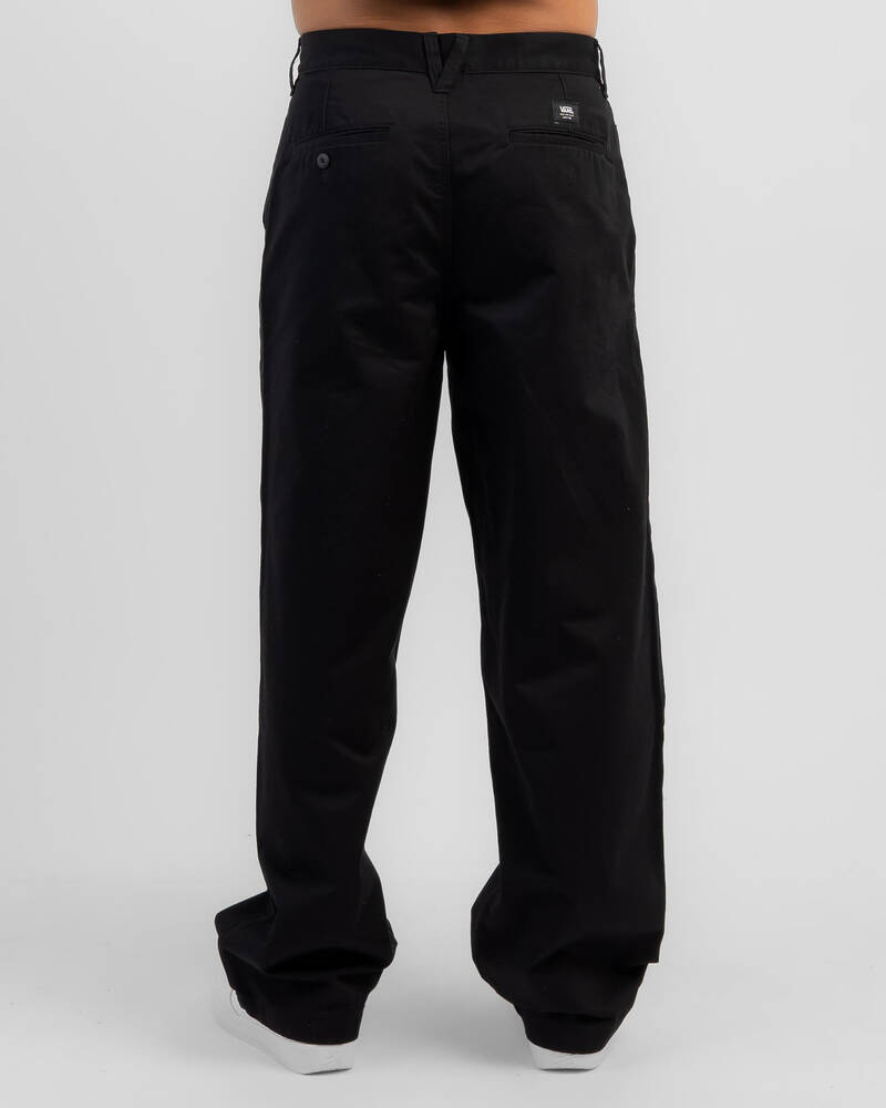 Vans Authentic Chino Baggy Pants In Black - Fast Shipping & Easy ...