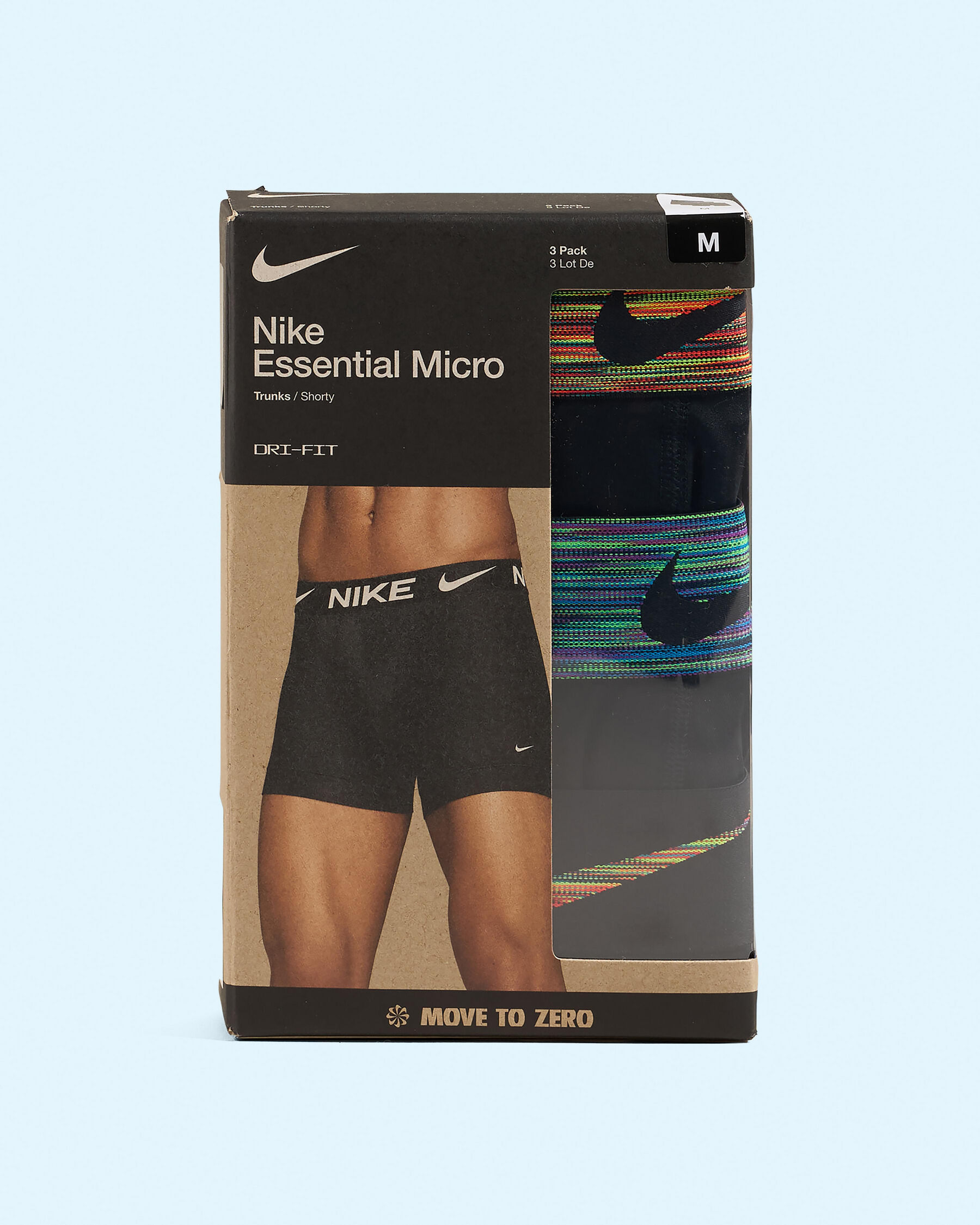 Nike Essential Micro Boxer Brief 3 Pack In Black - Dusty Cactus