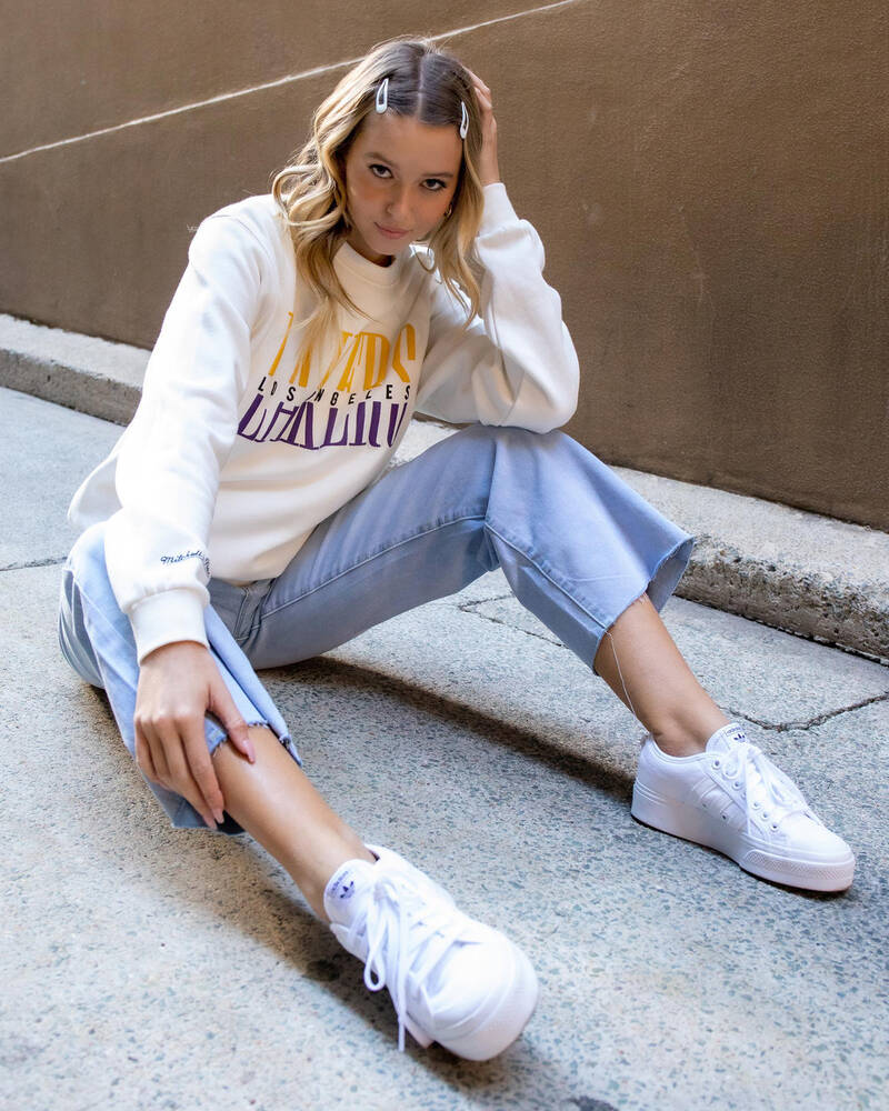 Mitchell & Ness LA Lakers Split Logo Sweatshirt for Womens