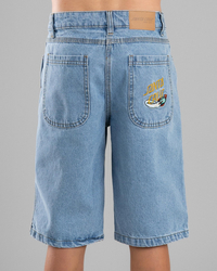 Santa Cruz Boys' Space Rocket Denim Shorts for Mens image number null