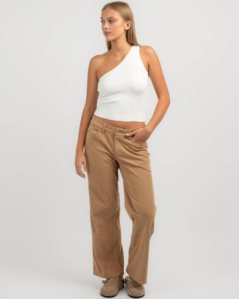 Rusty The Secret Low Rise Wide Leg Cord Pants for Womens