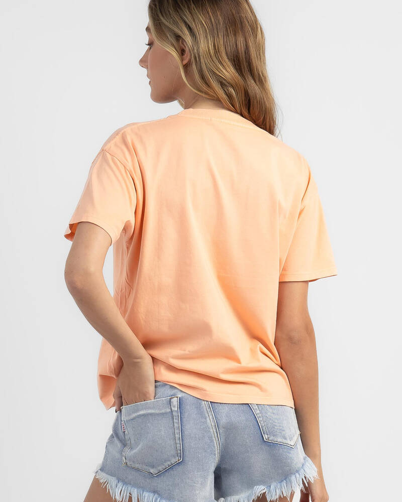 Shop Rip Curl Coral Reef Relaxed T-Shirt In Peach - Fast Shipping ...