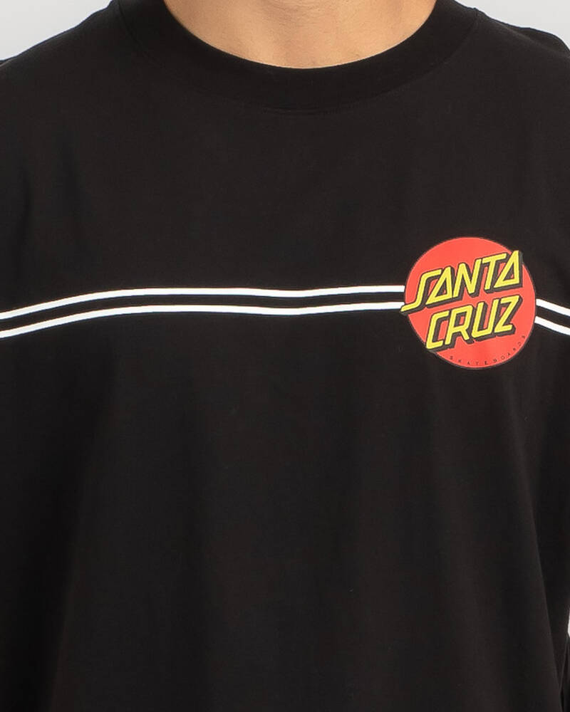 Santa Cruz Classic Dot Stripe Front T-Shirt for Mens