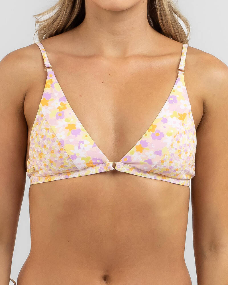 Rhythm Euphoria Floral Panelled Bralette Bikini Top for Womens