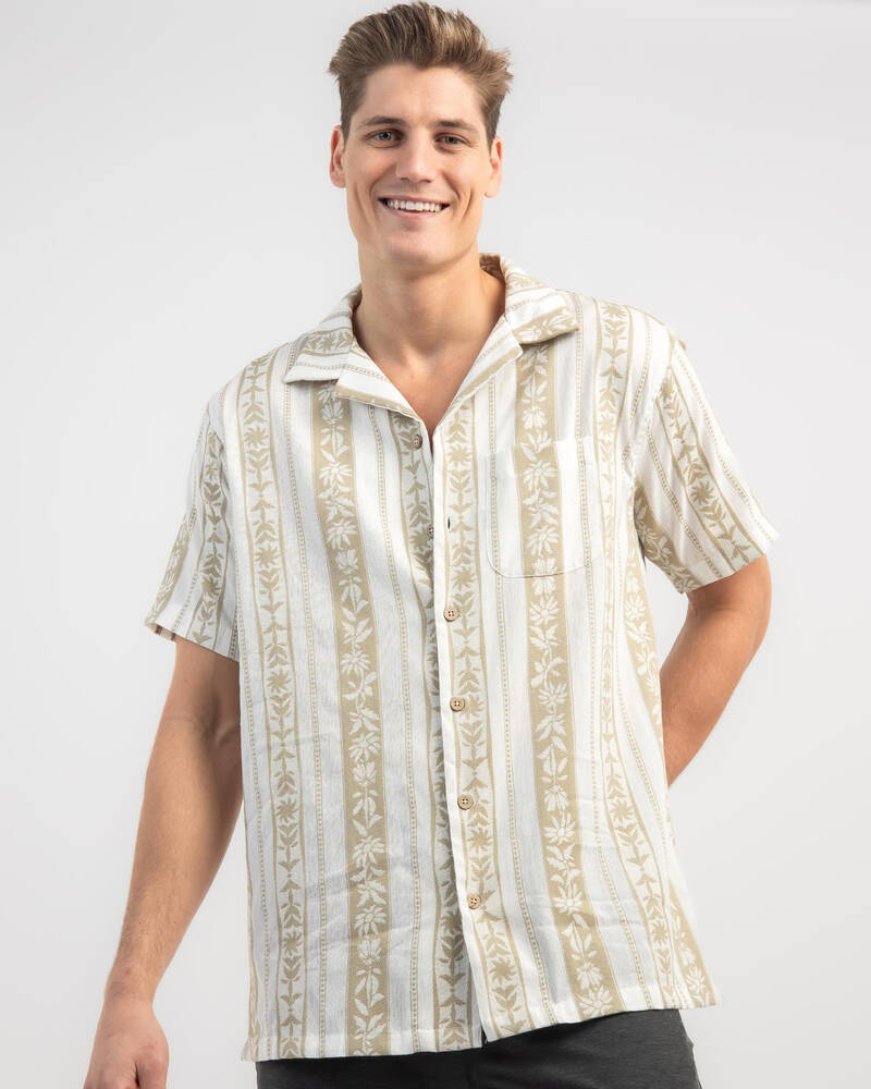 Rip Curl Topanga Vert Stripe Short Sleeve Shirt for Mens