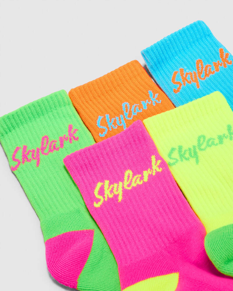 Skylark Boys' Bright Crew Socks 5 Pack for Mens