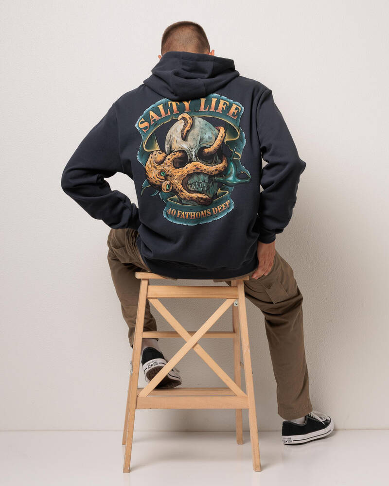 Salty Life Into The Deep Hoodie for Mens
