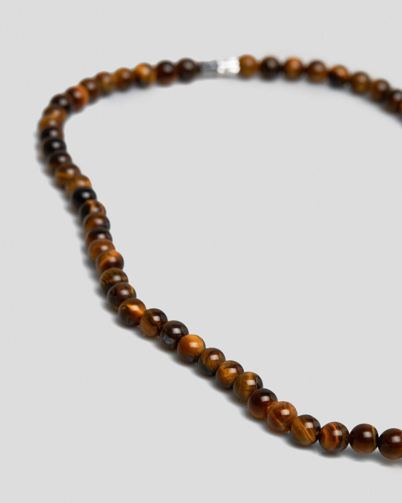 Classics 77 Tiger Eye Beaded Necklace for Mens