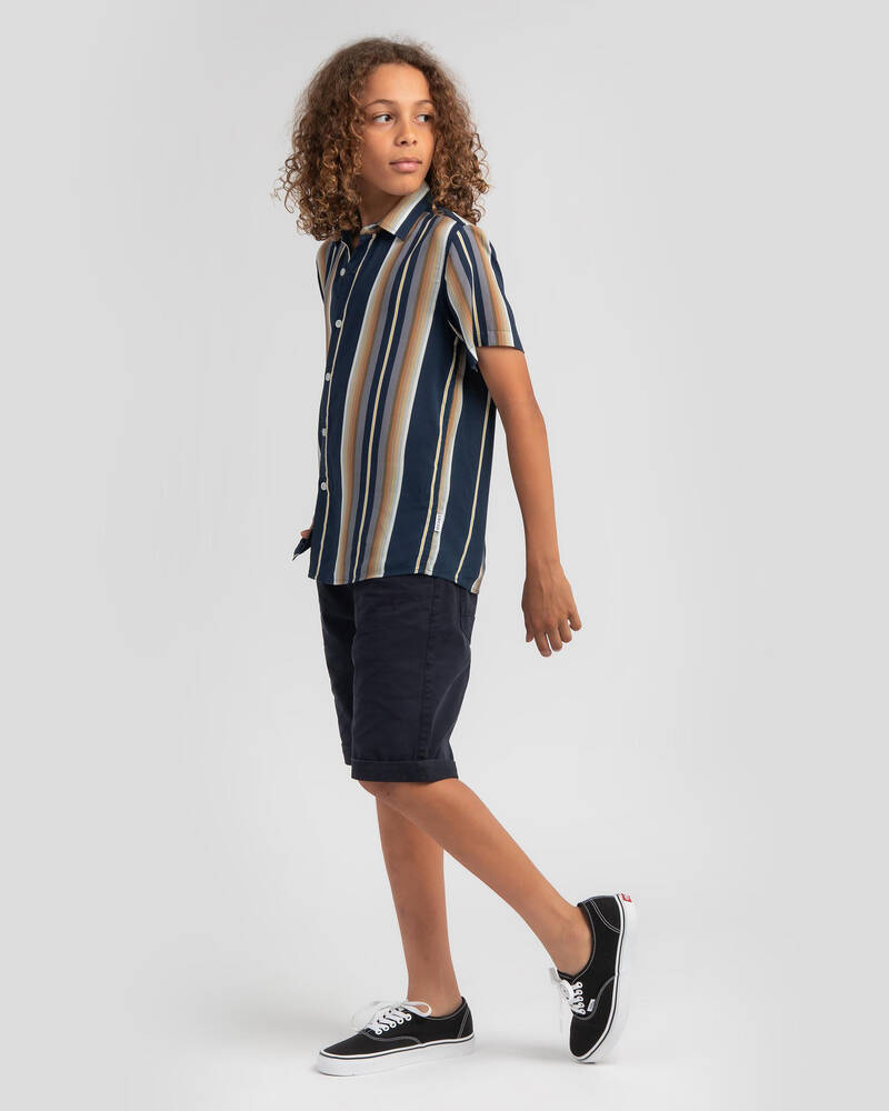 Lucid Boys' Out of Line Short Sleeve Shirt for Mens