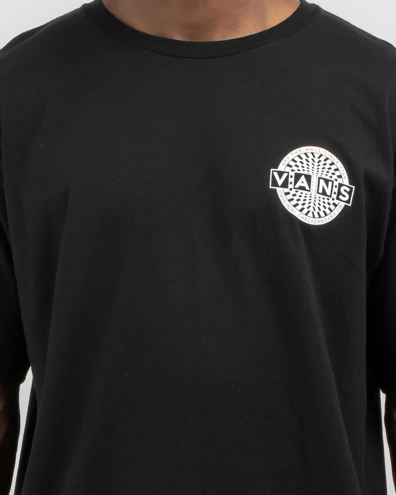 Vans Warped Checkerboard Logo T-Shirt for Mens