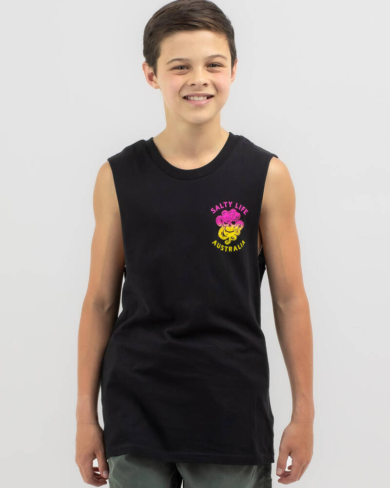 Salty Life Boys' Tentacles Muscle Tank for Mens