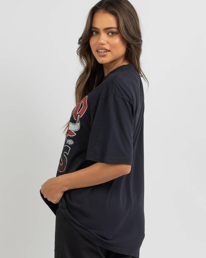 Mitchell & Ness Inline Stack T-Shirt for Womens