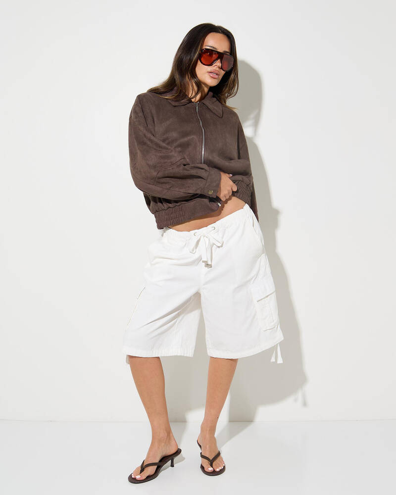 Ava And Ever Sunset Club Faux Suede Jacket for Womens