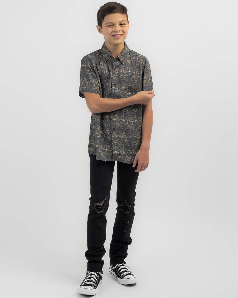 Skylark Boys' Script Short Sleeve Shirt for Mens