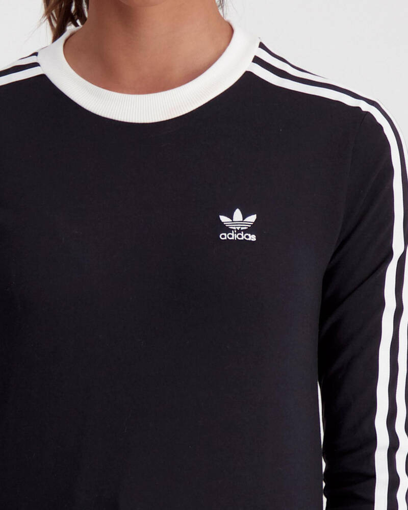 adidas 3 Stripes Long Sleeve T-Shirt for Womens