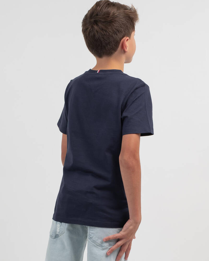 Tommy Hilfiger Boys' Global Stripe Embossed T-Shirt for Mens