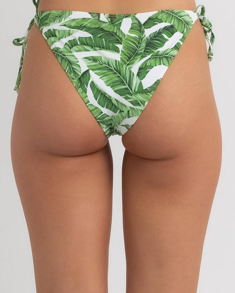 Topanga Bermuda Palms Tie Side Bikini Bottom for Womens