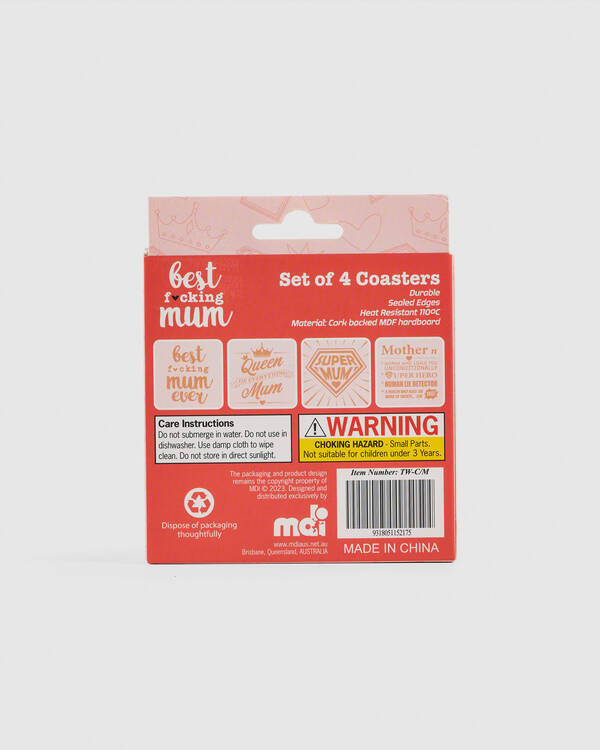 Get It Now Mum Coasters Set for Unisex