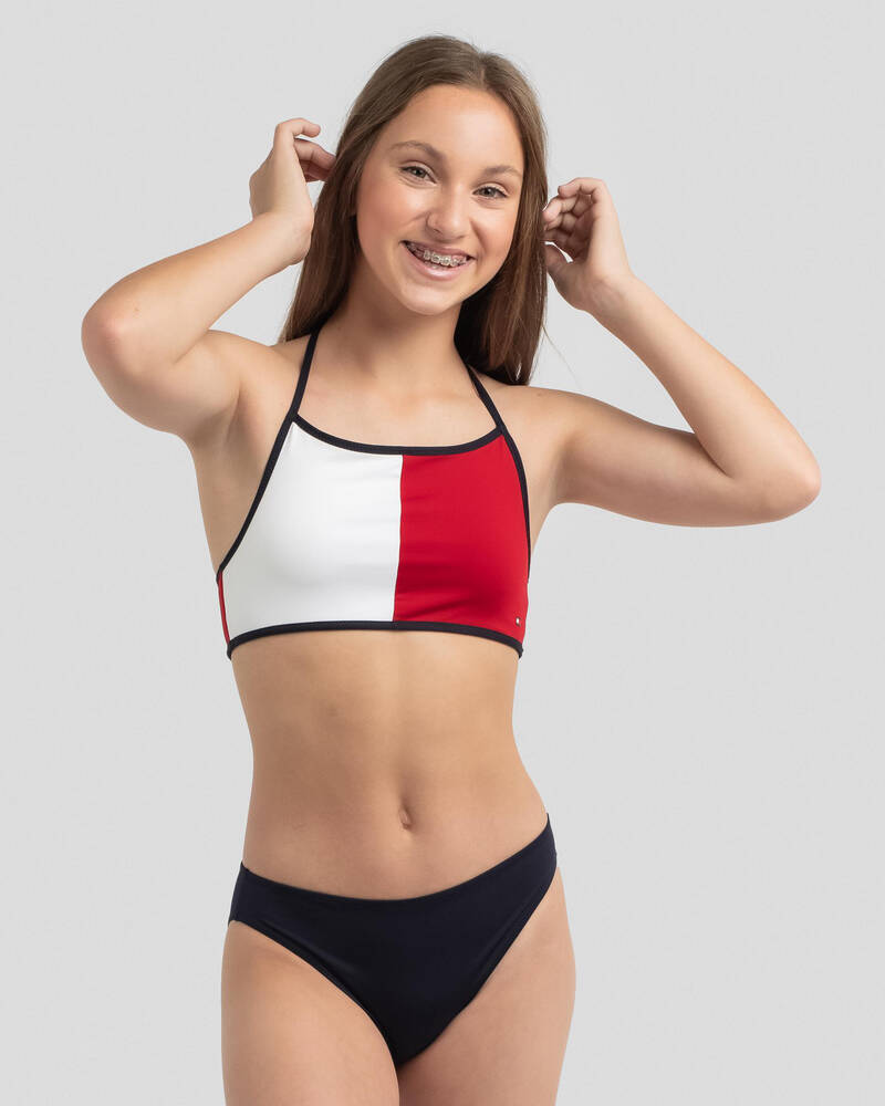 Tommy Hilfiger Girls' Core Flag Bikini Set for Womens