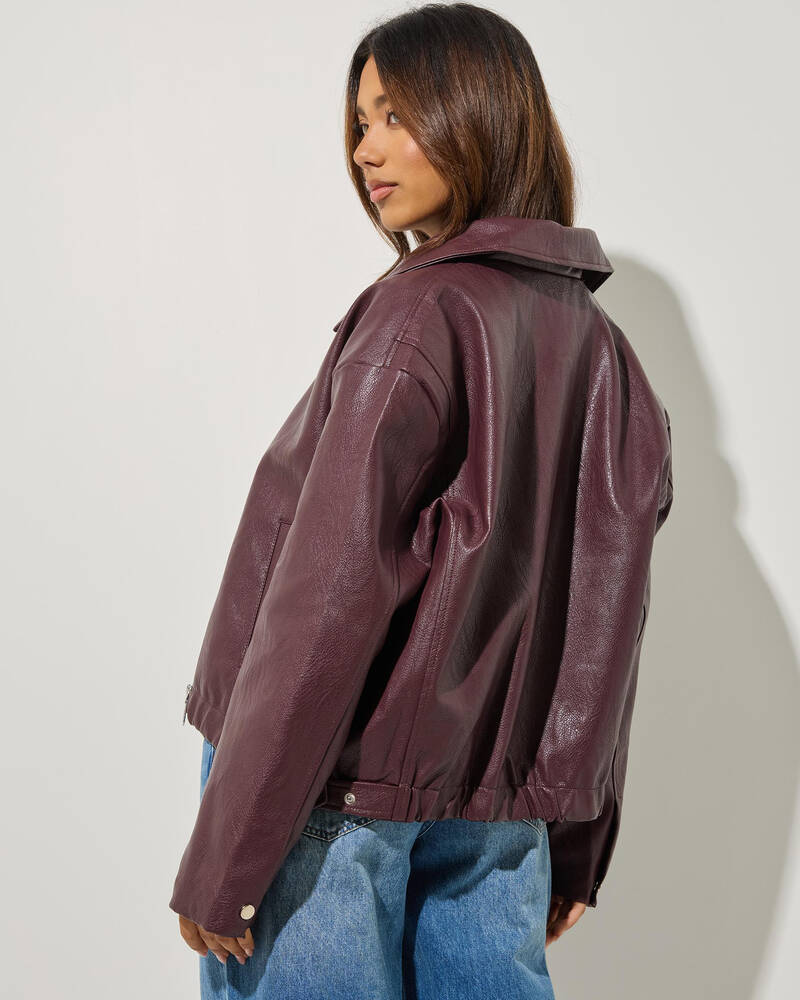 Ava And Ever Pierce Faux Leather Jacket for Womens