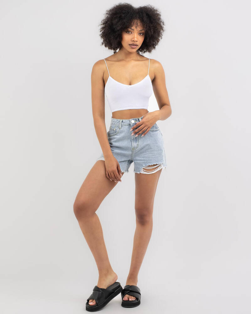 Ava And Ever Sweetie Mesh Cami Crop Top for Womens